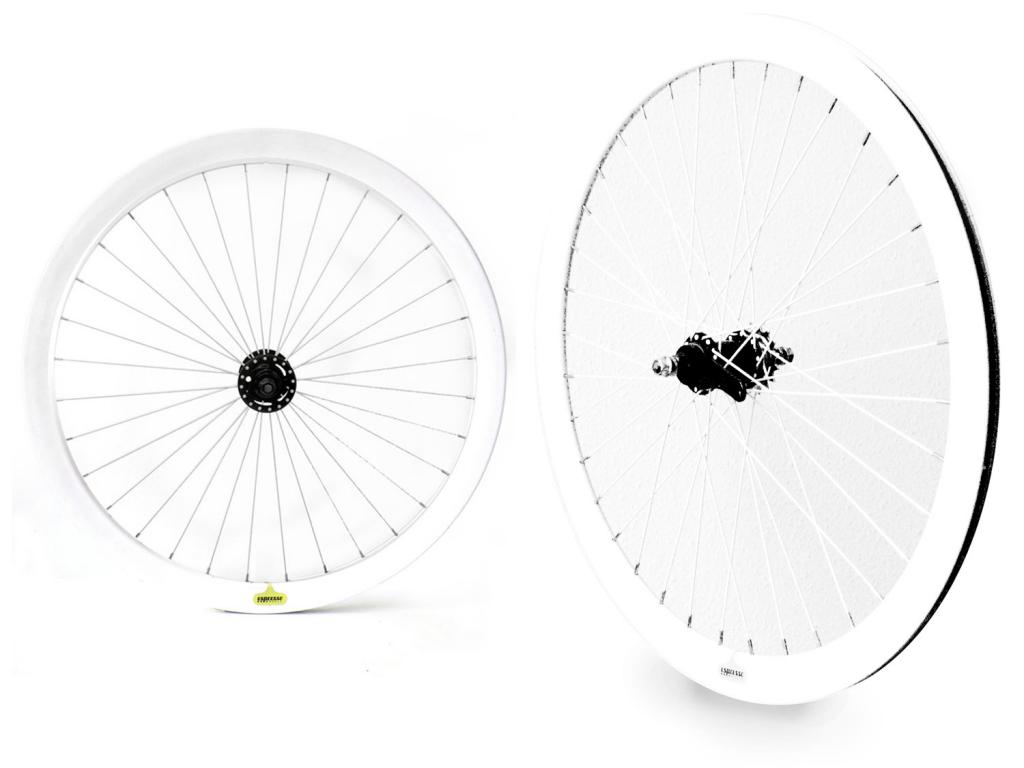 Espresso White Wheelset with coaster brake & tyres/tubes