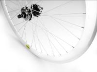 Espresso White Wheels with White Spokes