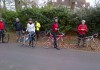 Casual Riders in the feed zone of the Olympic Route