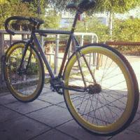 Gold and black fixie fixed gear medium size