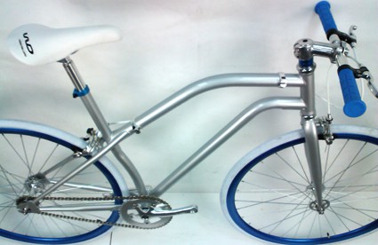Explorer fixie blue and silver