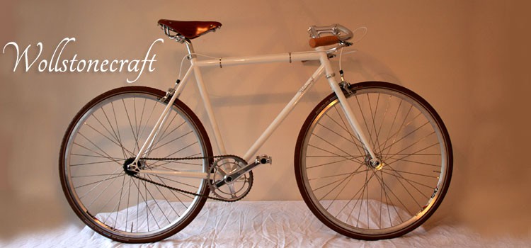 Cool white frame leather saddle